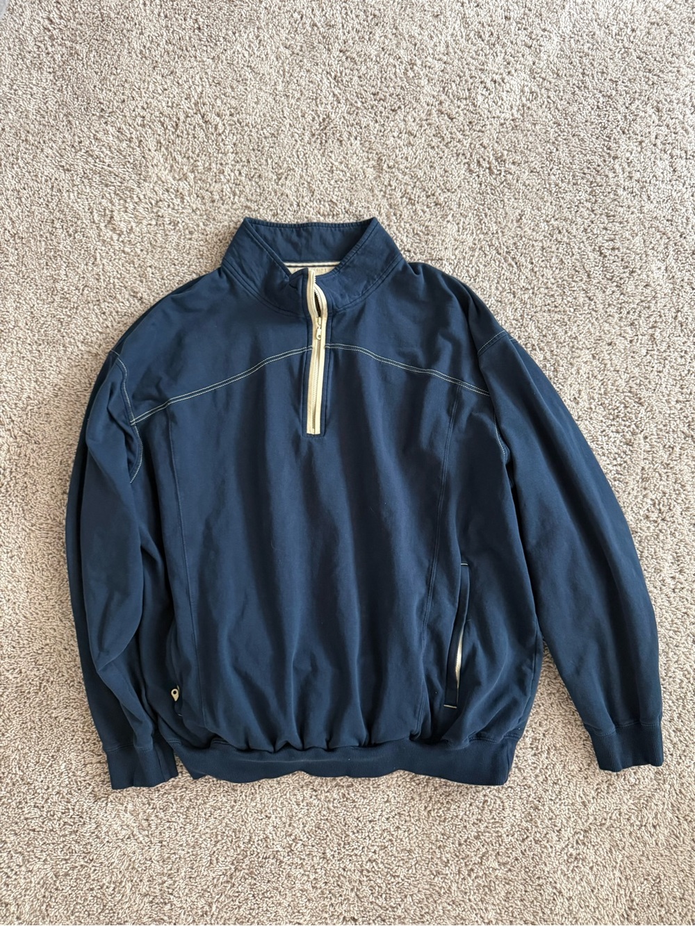 Cutter & Buck Men’s 3XB Big & Tall Navy Quarter Zip Pullover Jacket Golf